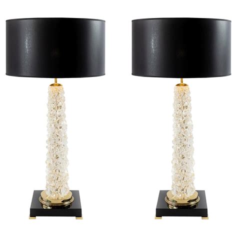 Pair Of Italian Hour Glass Lamps In Murano Glass For Sale At 1stdibs