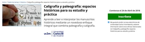 Introducción a la caligrafía y paleografía en archivos hispanos