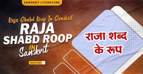 Raja Shabd Roop In Sanskrit Learn With Shanket