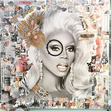 Rupaul Not Just A Supermodel Collage On Canvas In 2021 Art Art