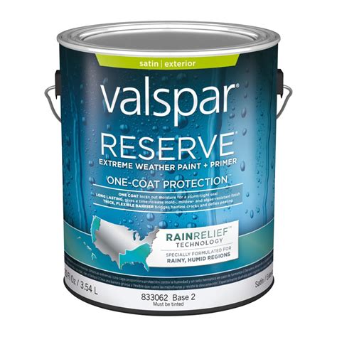 Valspar Reserve Rain Relief Satin Latex Exterior Paint Actual Net