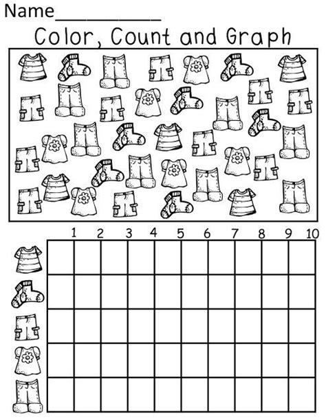 Color Count And Graph Graphing Worksheets Kindergarten Worksheets