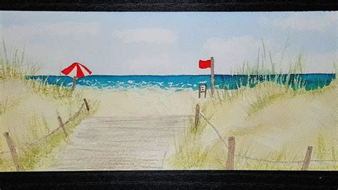 Day At The Beach How To Paint A Easy Watercolor Beach Scene