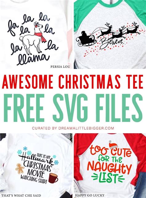 Free Christmas SVG Files Perfect for a Christmas Tee ⋆ Dream a Little