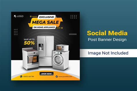 Home Appliances Social Media Post Design Graphic By Mdriajul778