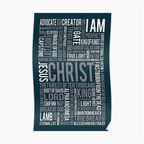 100 Names Of Christ Poster For Sale By Redletters Redbubble