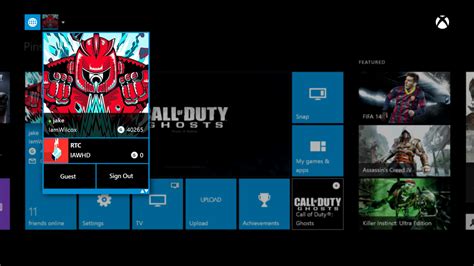 Xbox One Ui Redesign Homescreen Sign In Menu By Iamwilcox On Deviantart