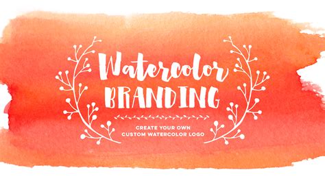 Watercolor Branding Create Your Own Custom Watercolor Logo Teela