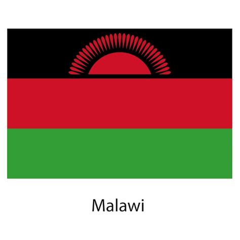 Bandeira Do País Malawi Ilustração Vetorial Vetor Premium
