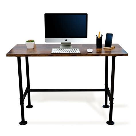 buy industrial pipe desk for home office workstation small rustic industrial desk for