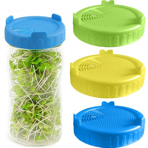 Ready Stock 86mm Plastic Wide Mouth Jar Sprouting Lid Mesh Sprout