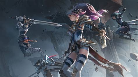 Download Anime Gaming Warrior Girl Wallpaper
