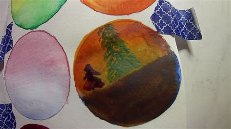 This is on display at the guggenheim museum in new york. painting Several Watercolor Circles - YouTube