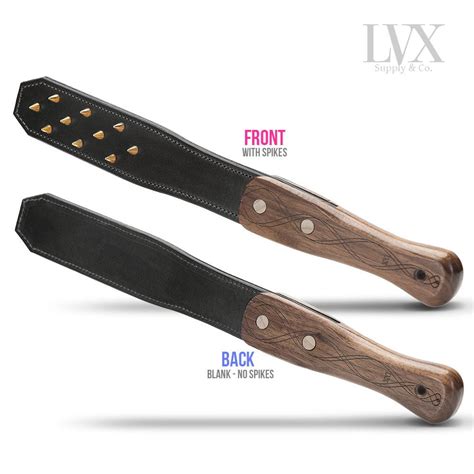 Studded Leather Spanking Paddle Bdsm Paddles By Lvx Supply Lvx
