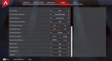 Apex Legends Pro Player Settings Tamilnored