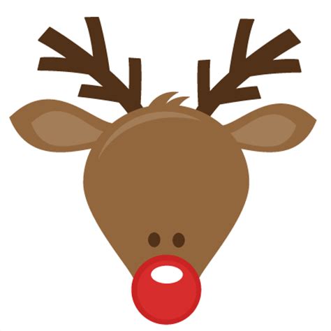 Cute Reindeer Head SVG cutting files for scrapbooking cute cut files