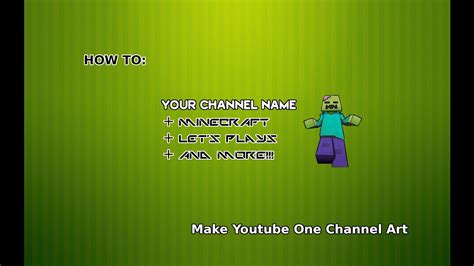 How To Make The Youtube Channel Art For Youtube One Gimp