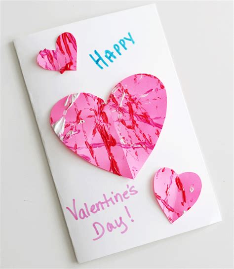 Marble Painted Hearts Valentines Card Think Crafts By Createforless