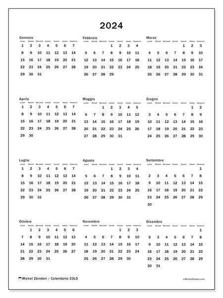 Calendario 2024 Pdf Stampabile Cool Ultimate Awasome