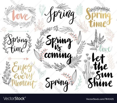 Spring Calligraphy Vector Image By Aviany Spring Art Spring Time