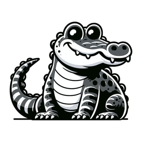 Premium Vector Cartoon Alligator Vector Illustration