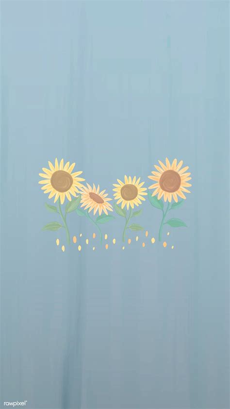 Aesthetic Drawn Aesthetic Iphone Sunflower Wallpaper