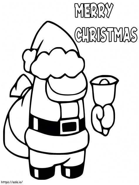 Among Us Merry Christmas Coloring 11 Coloring Page