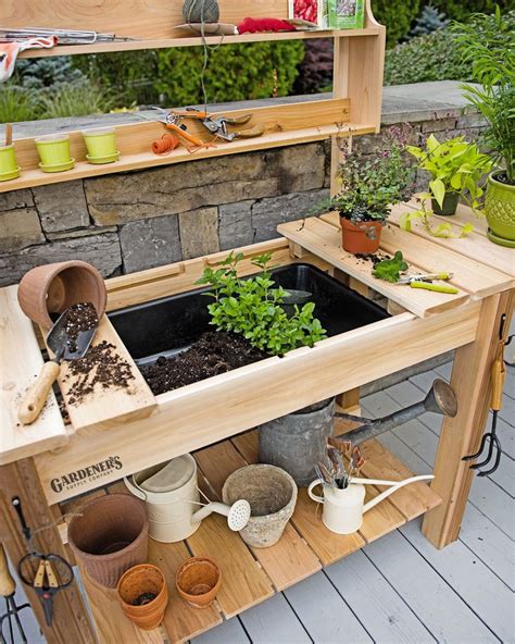 231 Best Potting Bench Ideas Images On Pinterest Vegetable Garden