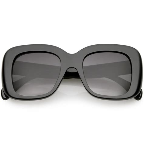 women s oversize retro square thick frame sunglasses zerouv