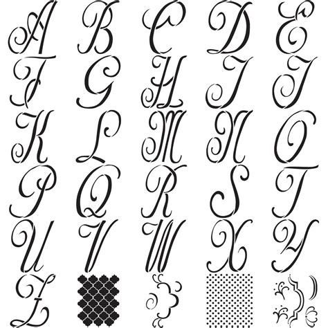Shop Plaid Folkart ® Alphabet And Monogram Paper Stencils Script Font