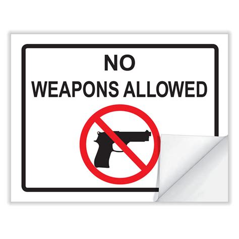 No Weapons Law Cling Poster Poster Guard