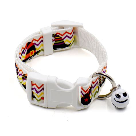 This stylish designer cat collar is made of vinyl with a patent leather finish. Funny Halloween Design Pet Dog Cat Collar Adjustable ...