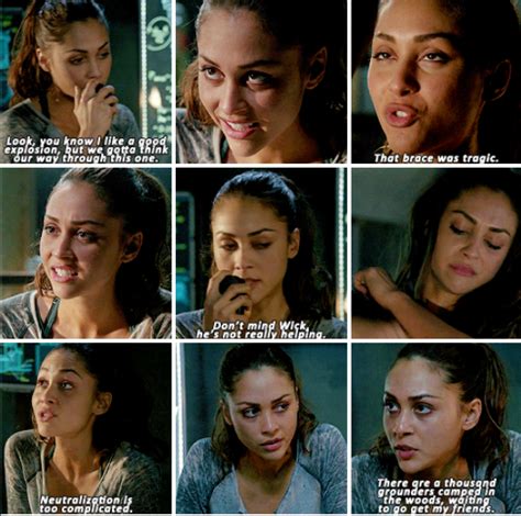 Confronting the dangers of this rugged new world, they struggle to form a tentative. Raven Reyes in S02E14 "Bodyguard of Lies" #The100 | Sky ...