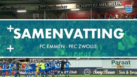 Head to head statistics and prediction, goals, past matches, actual form for eredivisie. Samenvatting FC Emmen - PEC Zwolle - YouTube
