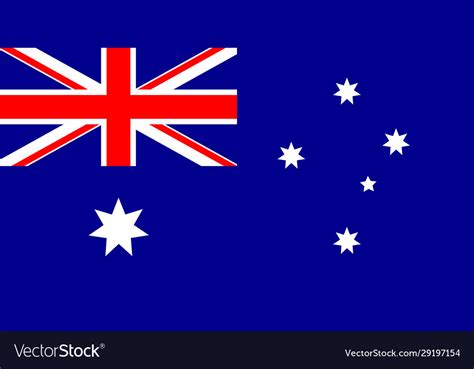 australian national flag with official colors vector image