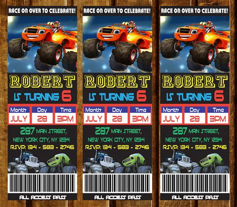 Add this game to your web page. Blaze and the Monster Machines Invitation, Blaze and the ...