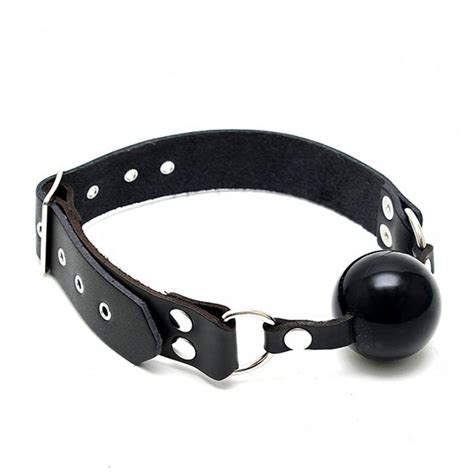 Leather Gag With Silicone Ball Honey Ts