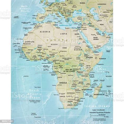 แผนที่ทางกายภาพของ แอฟริกา ภาพประกอบสต็อก ดาวน์โหลดรูปภาพตอนนี้ แผน