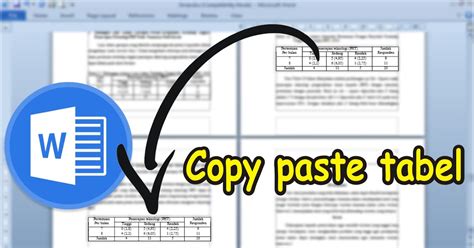 Cara Copy Paste Tabel Di Microsoft Word 2010 Tutorial Microsoft Office