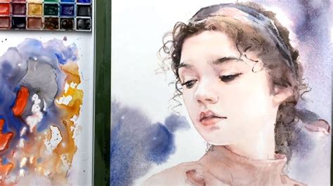 Watercolor Portrait Painting In Process Youtube
