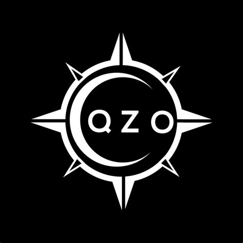 Qzo Abstract Technology Circle Setting Logo Design On Black Background