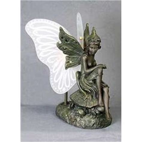Resin Fairy Lamp W Glass Wings New 2377258