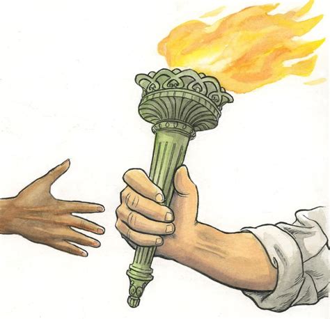 Passing The Torch Torch Illustration
