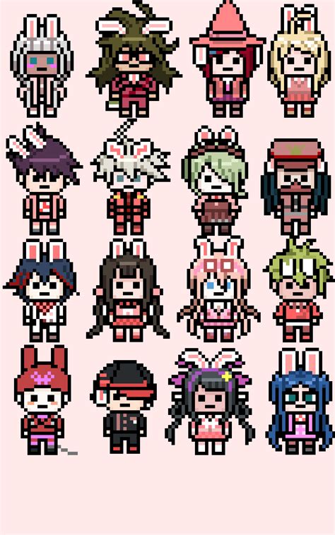 Danganronpa Pixel Sprites V3 Danganronpa Character Generator With V3