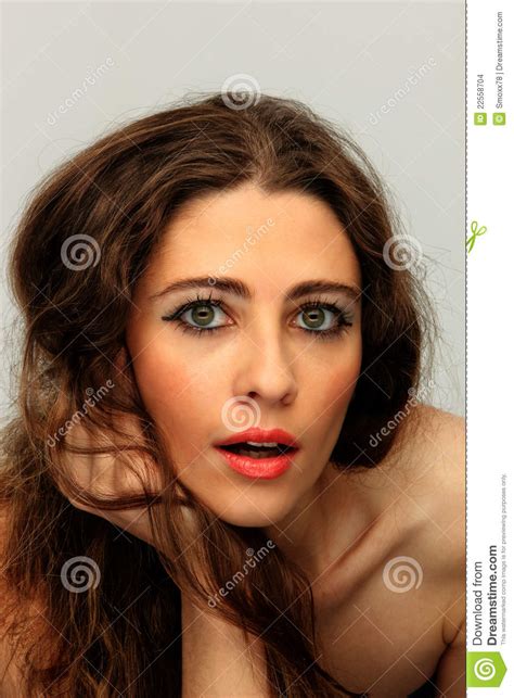 Young Girl With Green Eyes Stock Photo Image Of Female 22558704