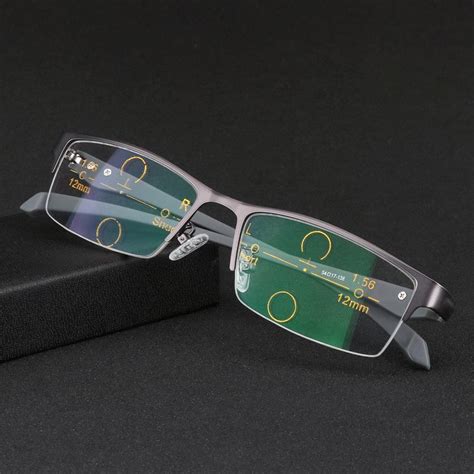 cheap business titanium multifocal reading glasses tr90 photochromic progressive bifocal