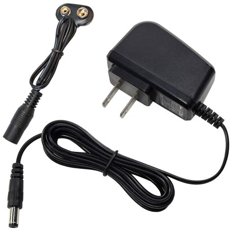 Buy Hqrp 9v Battery Snap Connector And Ac Adapter Compatible With 9