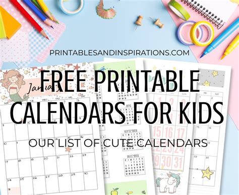 2021 Free Printable Calendar For Kids Printables And Inspirations