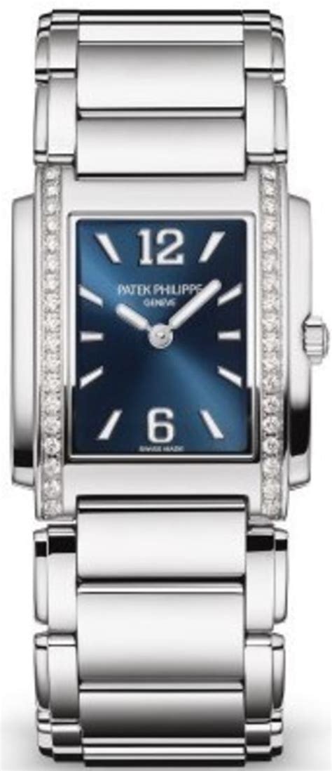 Patek Philippe Twenty 4 Blue Dial Diamond Stainless Steel Womens Watch