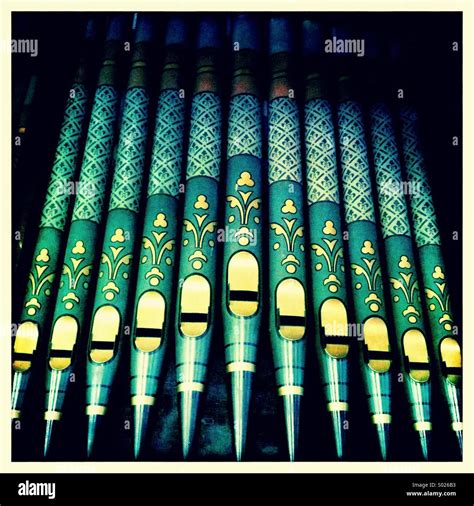 Organ Pipes In Church Stock Photo Alamy